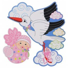 Аист с малышкой - подвеска Аист с малышкой - подвеска